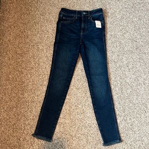Free People raw hem high rise jegging